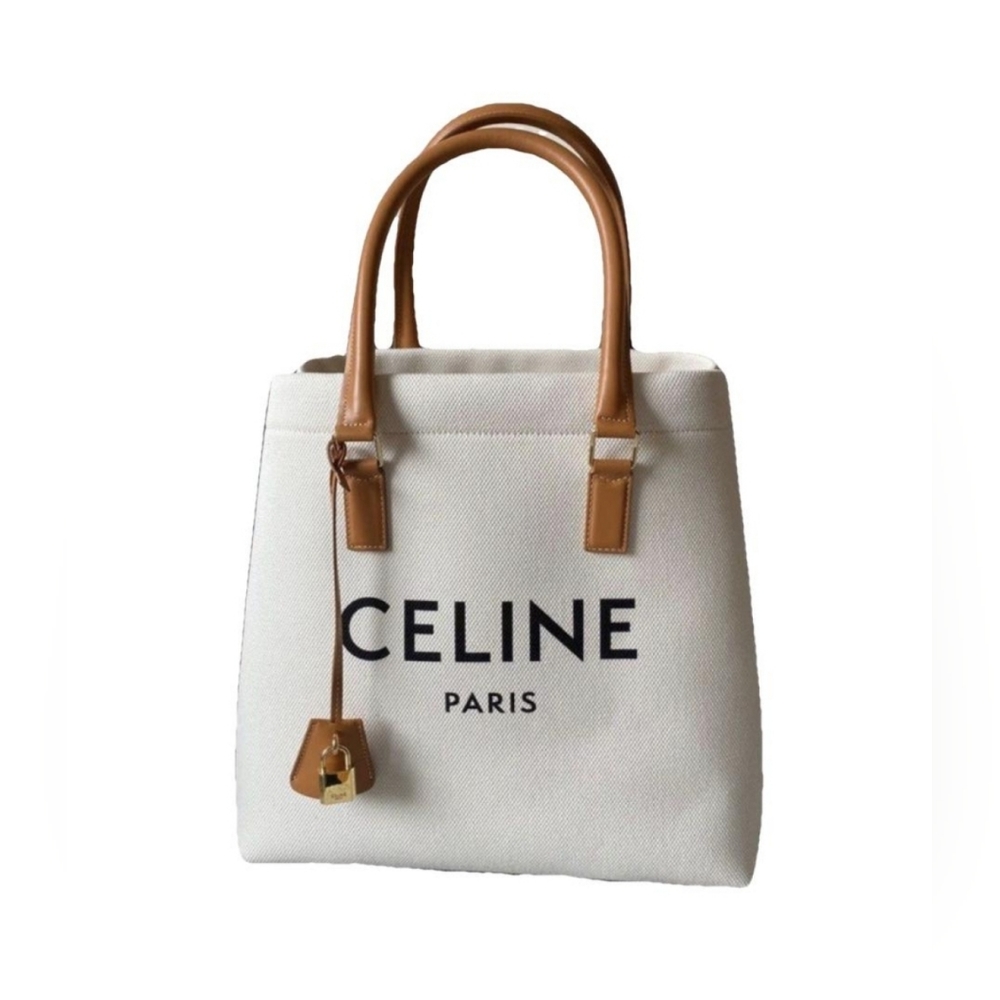 Authentic Celine Vertical Cabas Canvas Tote - Picture 1 of 11